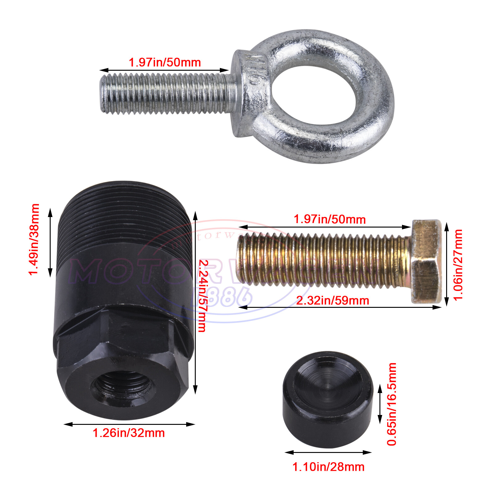 For Mercury, Mariner Outboard Flywheel Puller & Lift Ring, Eye, Tool 91-73687A1