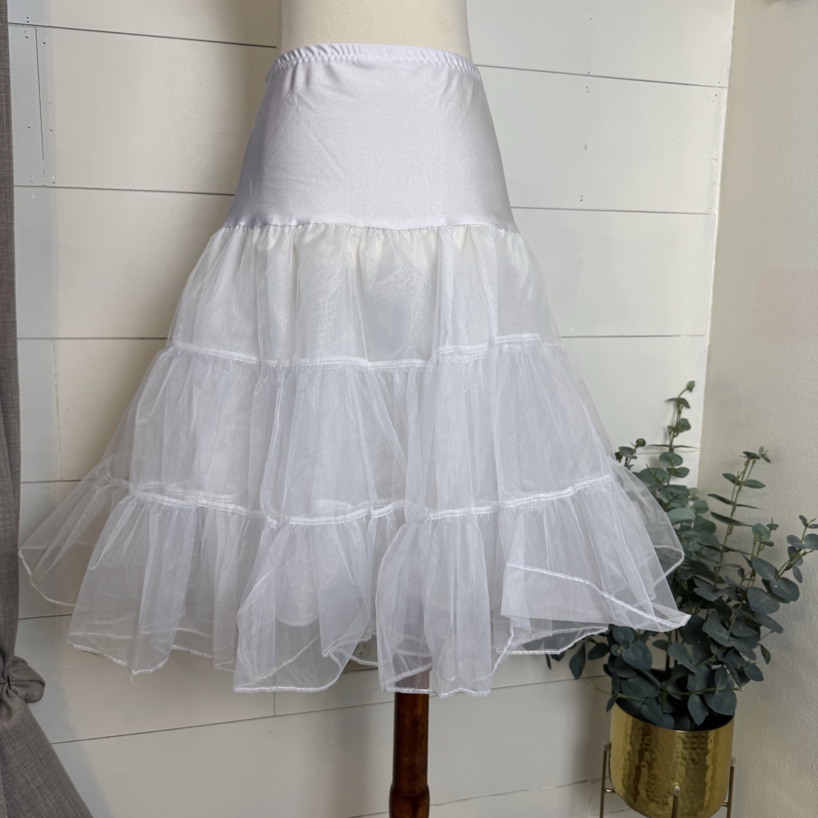 Women’s Grace Karin Petticoat Skirt Crinoline Tutu Dress White Large