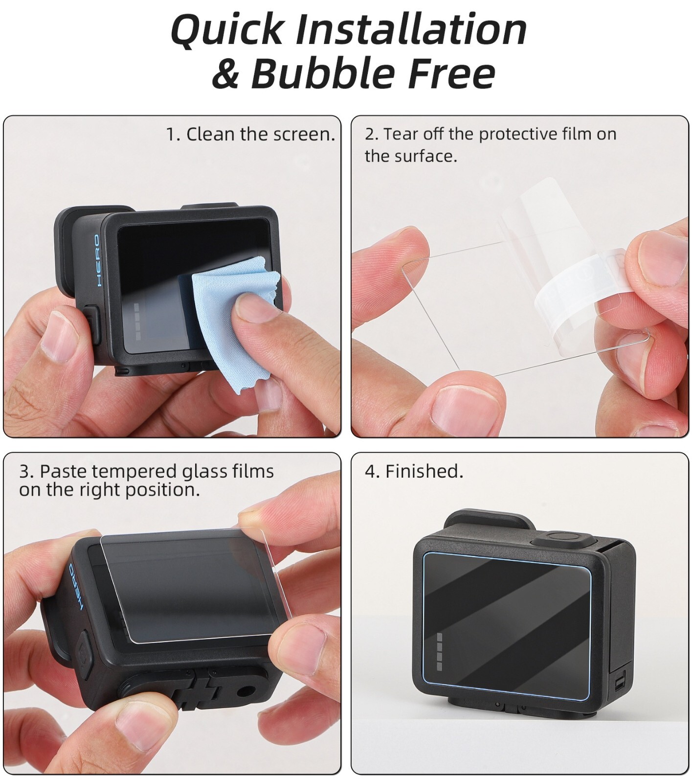 Screen & Lens Protector for GoPro Hero 4K (2024)