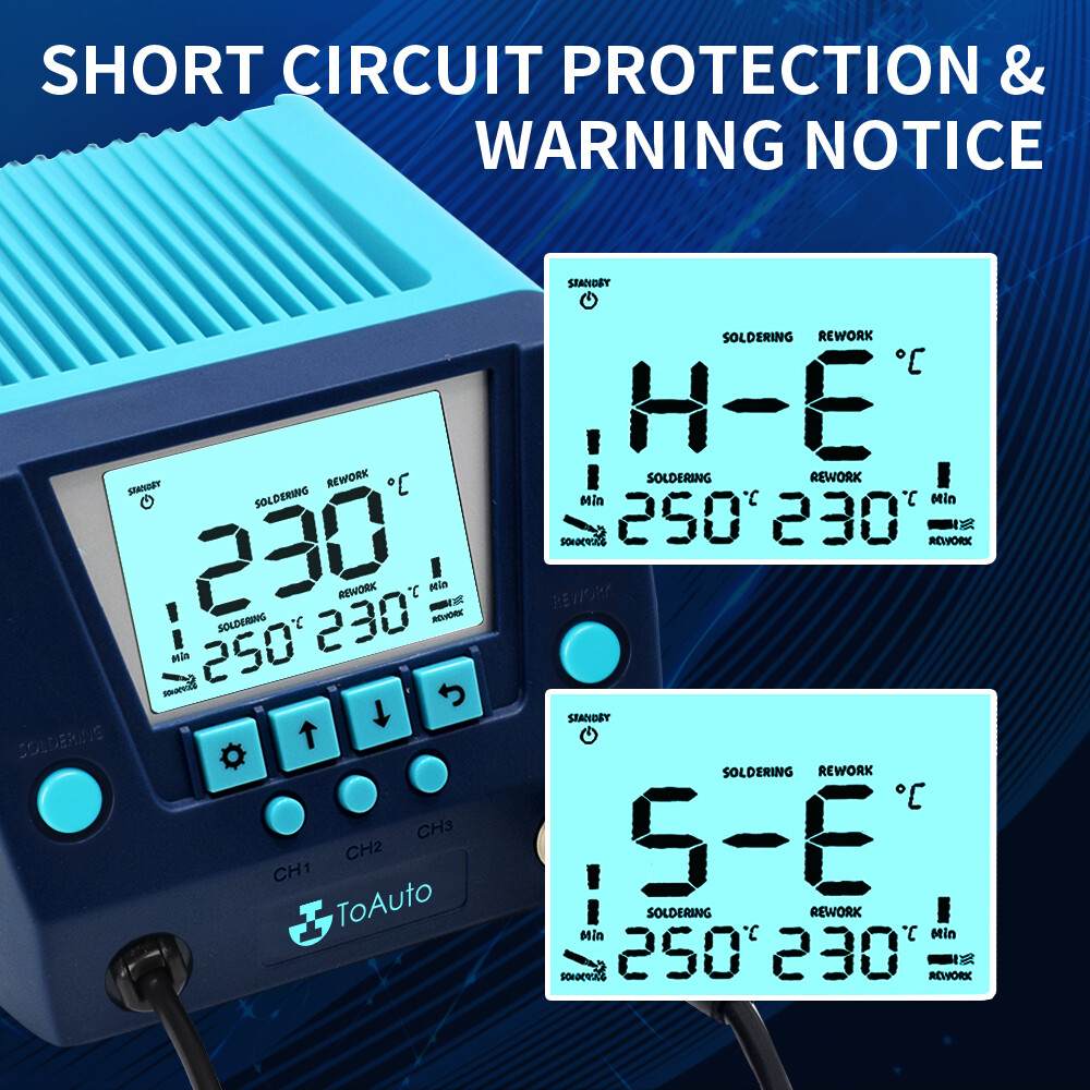 2in1 110V Soldering Iron Rework Station Kit Hot Air Gun SMD Welding Repair Tool