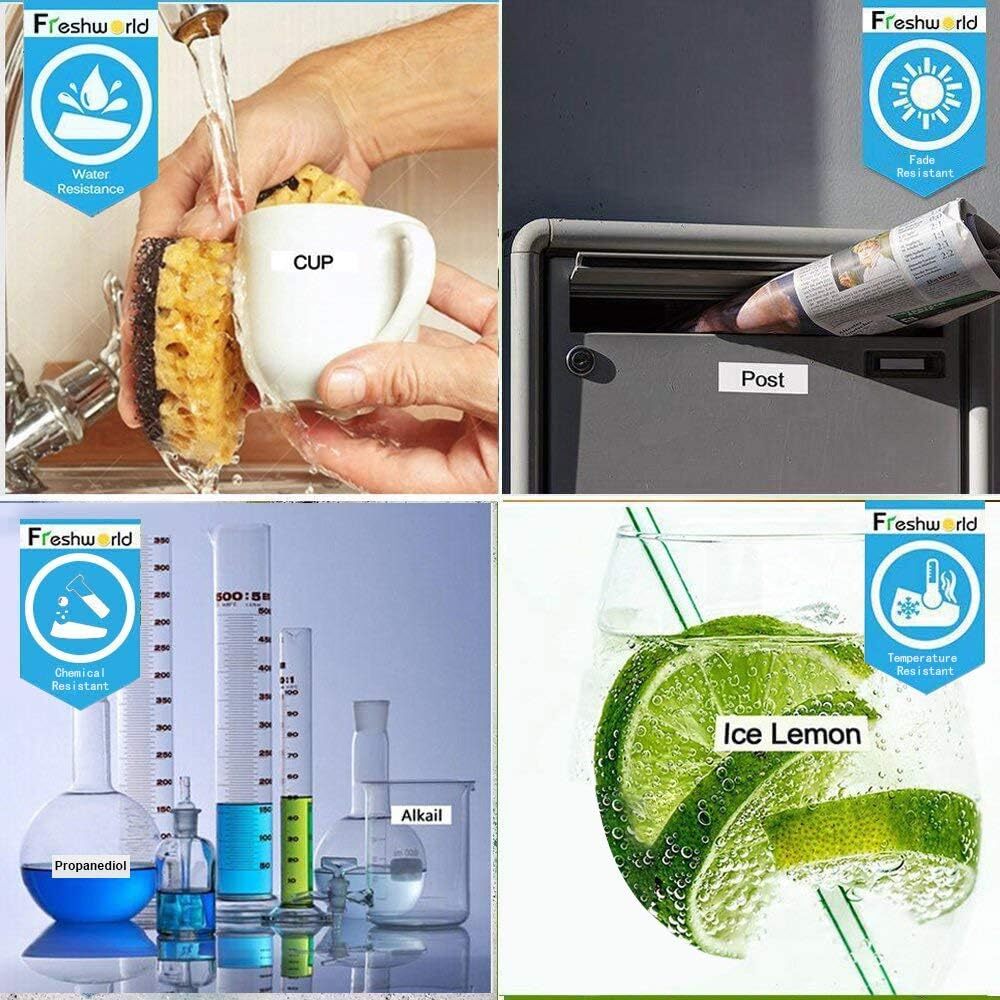 5x Dymo D1 Label Tape 45013 Black on White 1/2 Inch x 23 Feet Compatible product