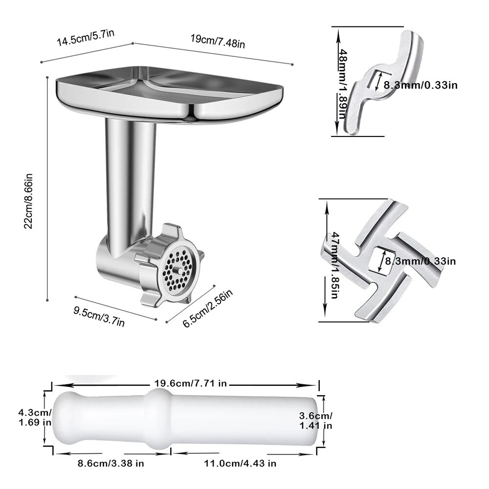 Kitchen Food Meat Grinder Sausage Stuffer Attachment For Kitchen-Aid Stand Mixer