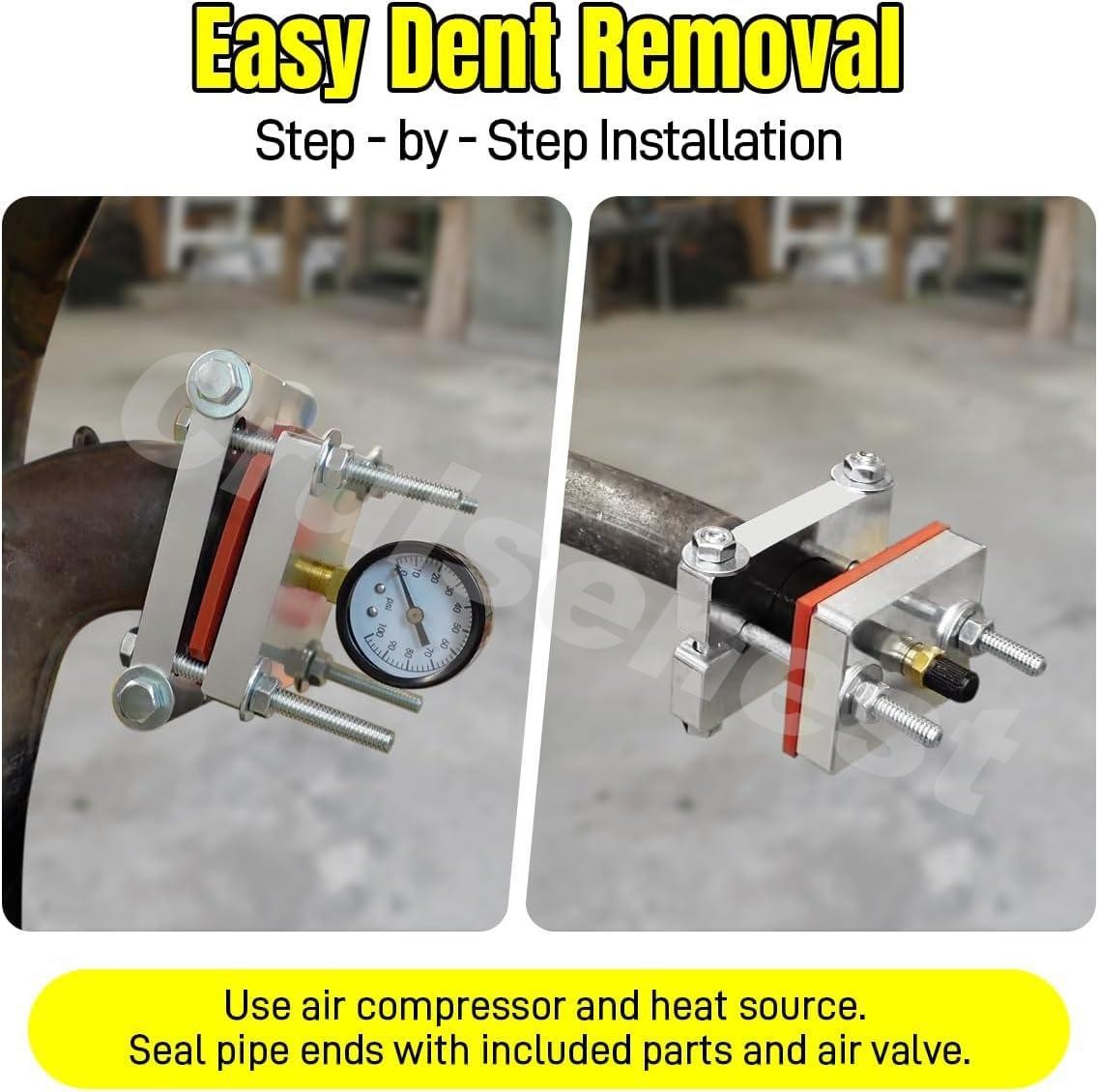 2 Stroke Pipe Dent Repair Kit For Yamaha YZ250 125-300cc w/100psi Pressure Gauge