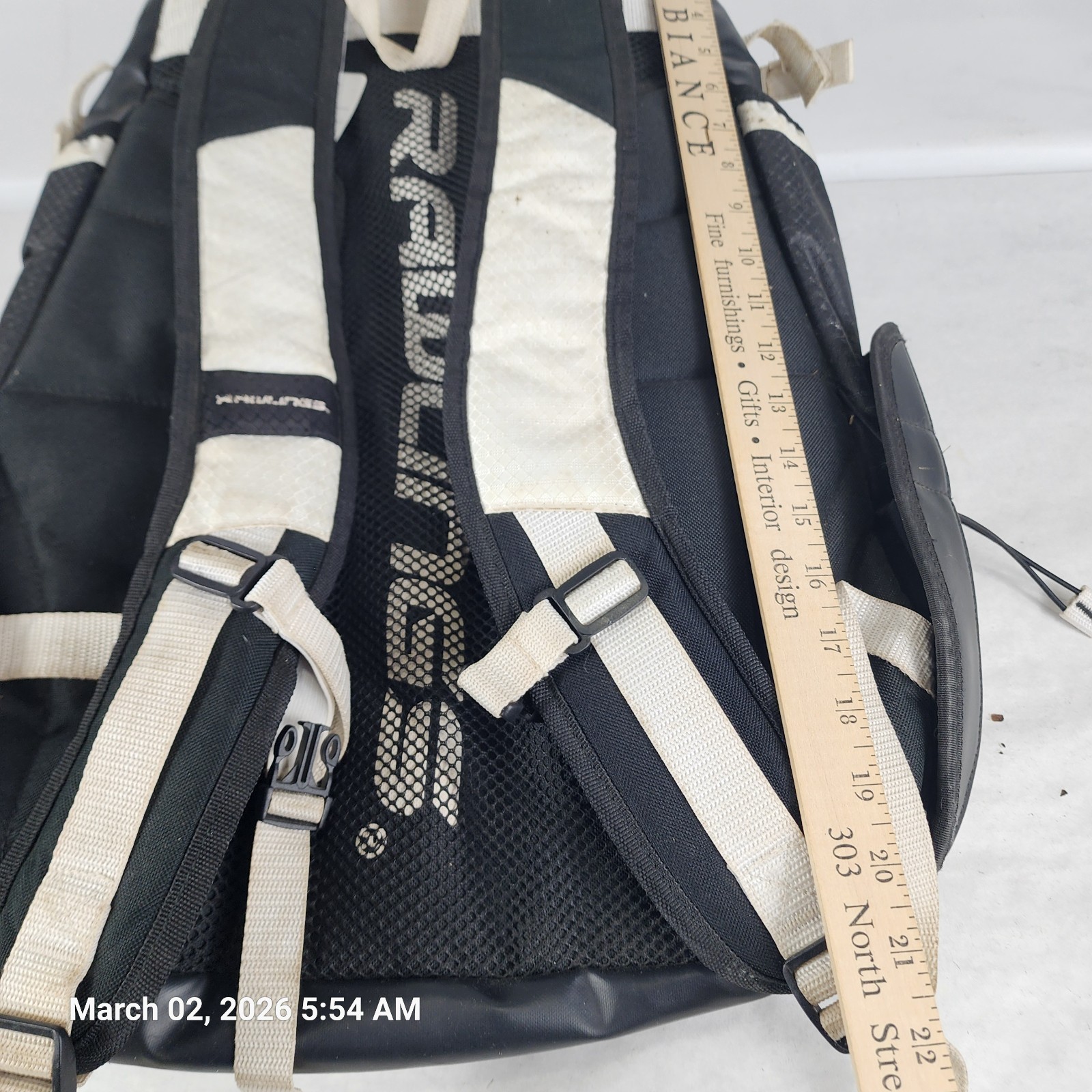 Rawlings Baseball Bag Backpack Black White Pockets Helmet Compartment Adjustable