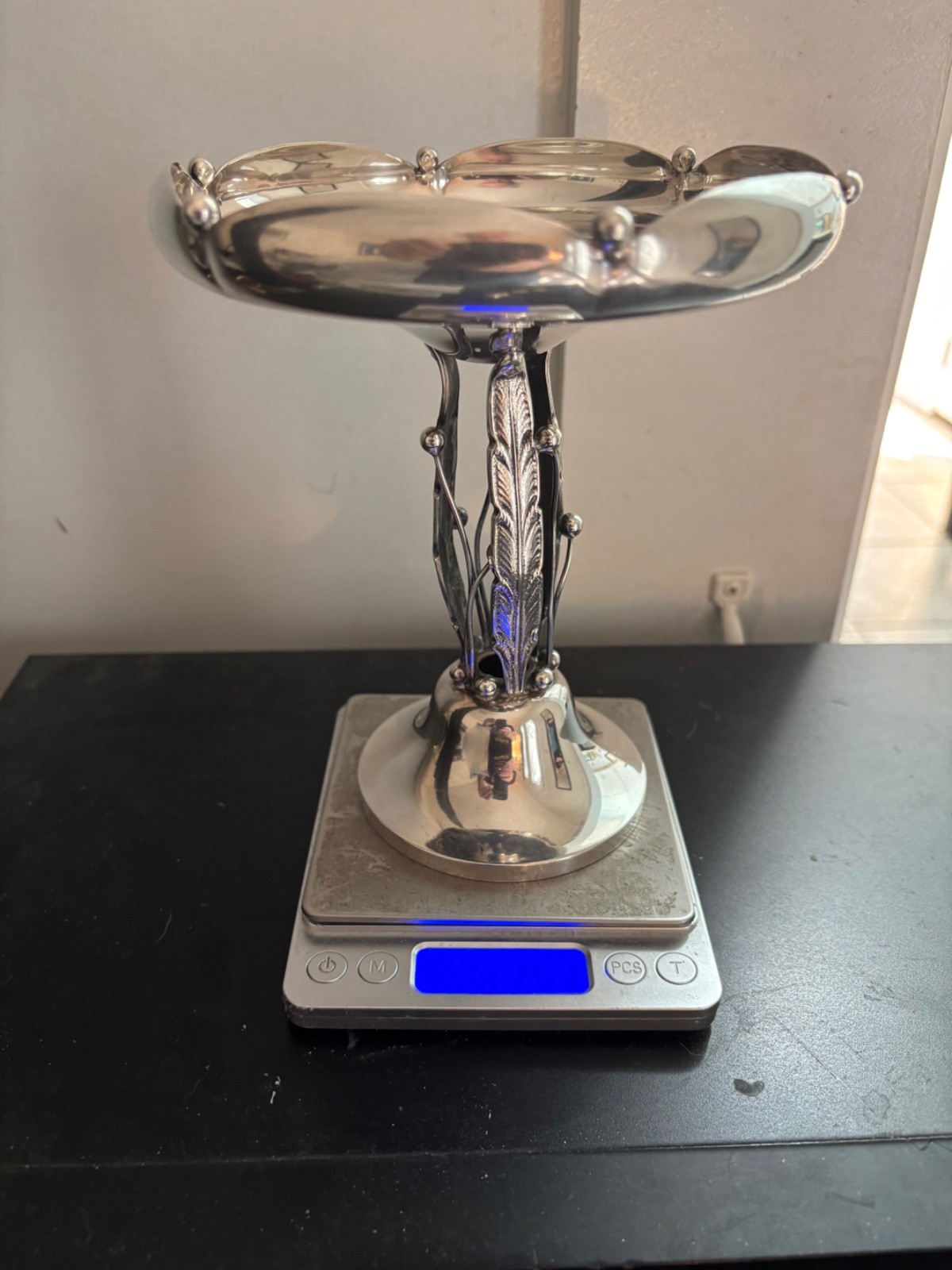 Watson Sterling Silver Heavy Compote Unique Design Minty Gem