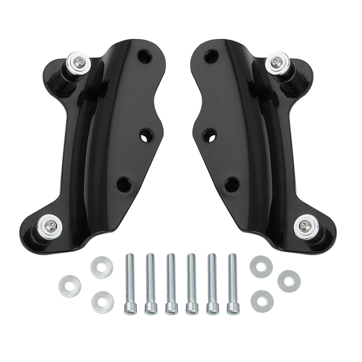 Black 4 Point Docking Hardware Kits For Harley Street Glide Road King 2009-2013