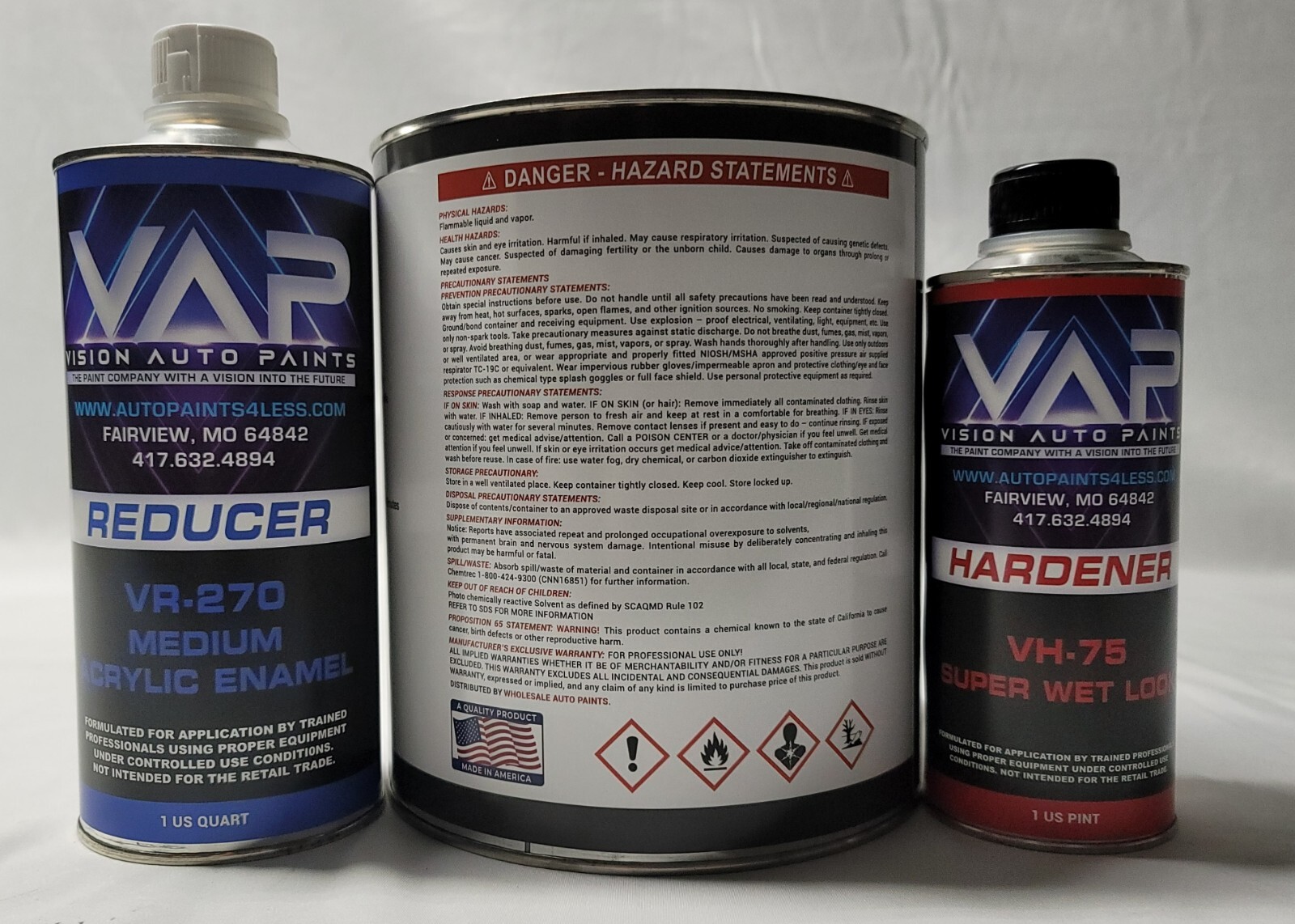 #1184 High Gloss Candy Apple Red Single Stage Acrylic Enamel Paint Gallon Kit