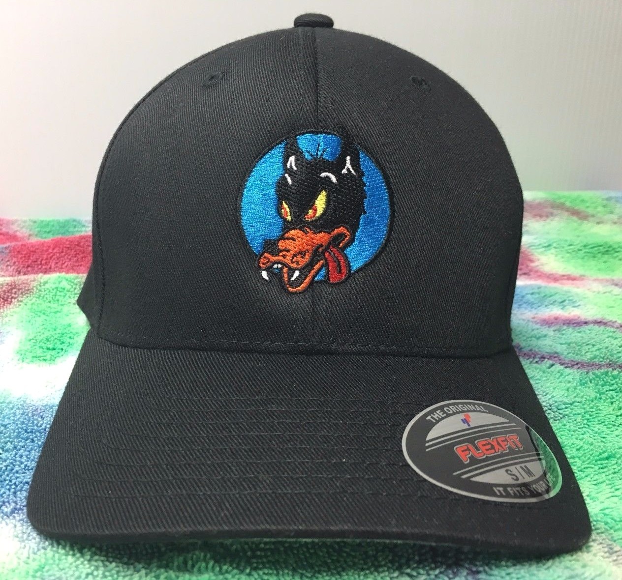 Grateful Dead Wolf Embroidered Flexfit Ball Cap Black, Navy or Olive S/M L/XL 2X