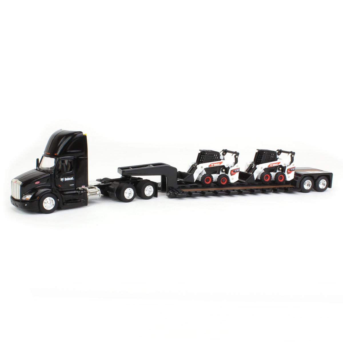 ERTL 1/64 Peterbilt 579 w/ Lowboy & 2 Bobcat S76 Skid-Steer Loaders 16446