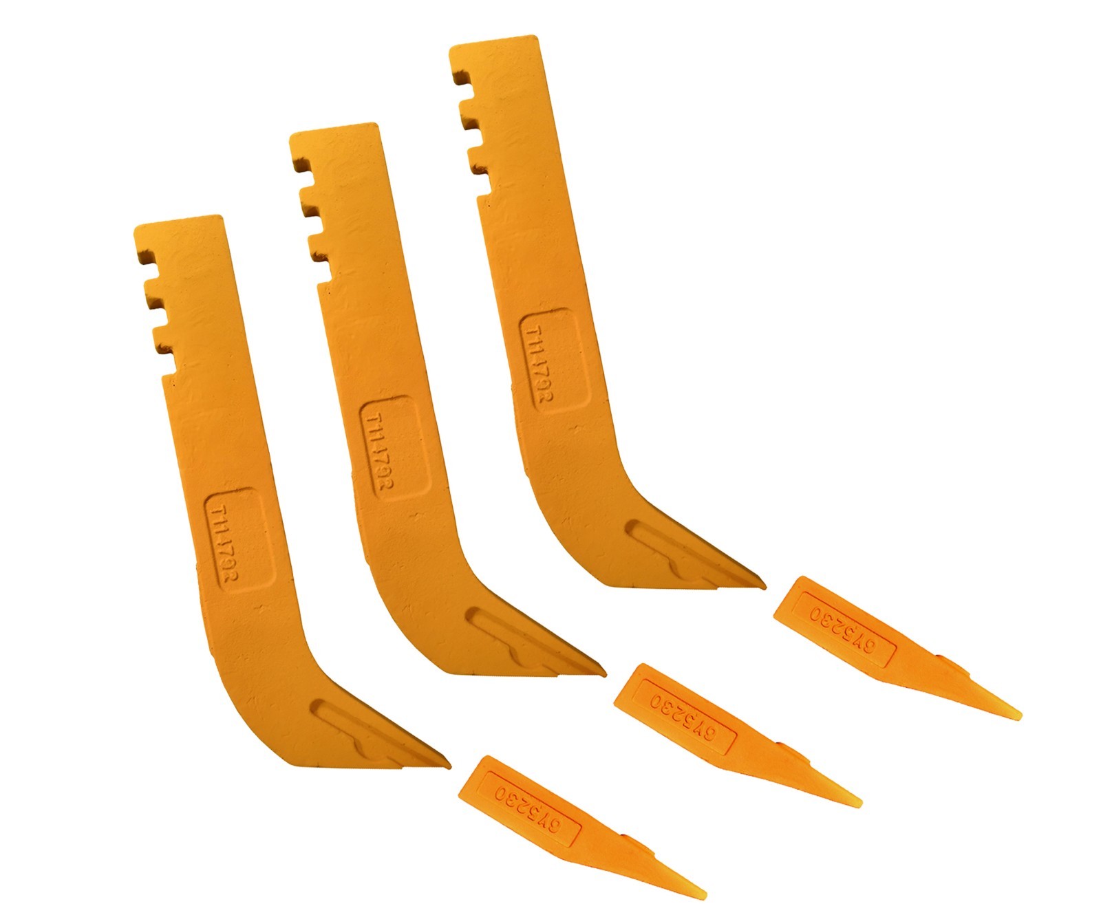 3 Scarifier Shanks & Tips, Fits Many John Deere Motor Graders- T114792, T6Y5230