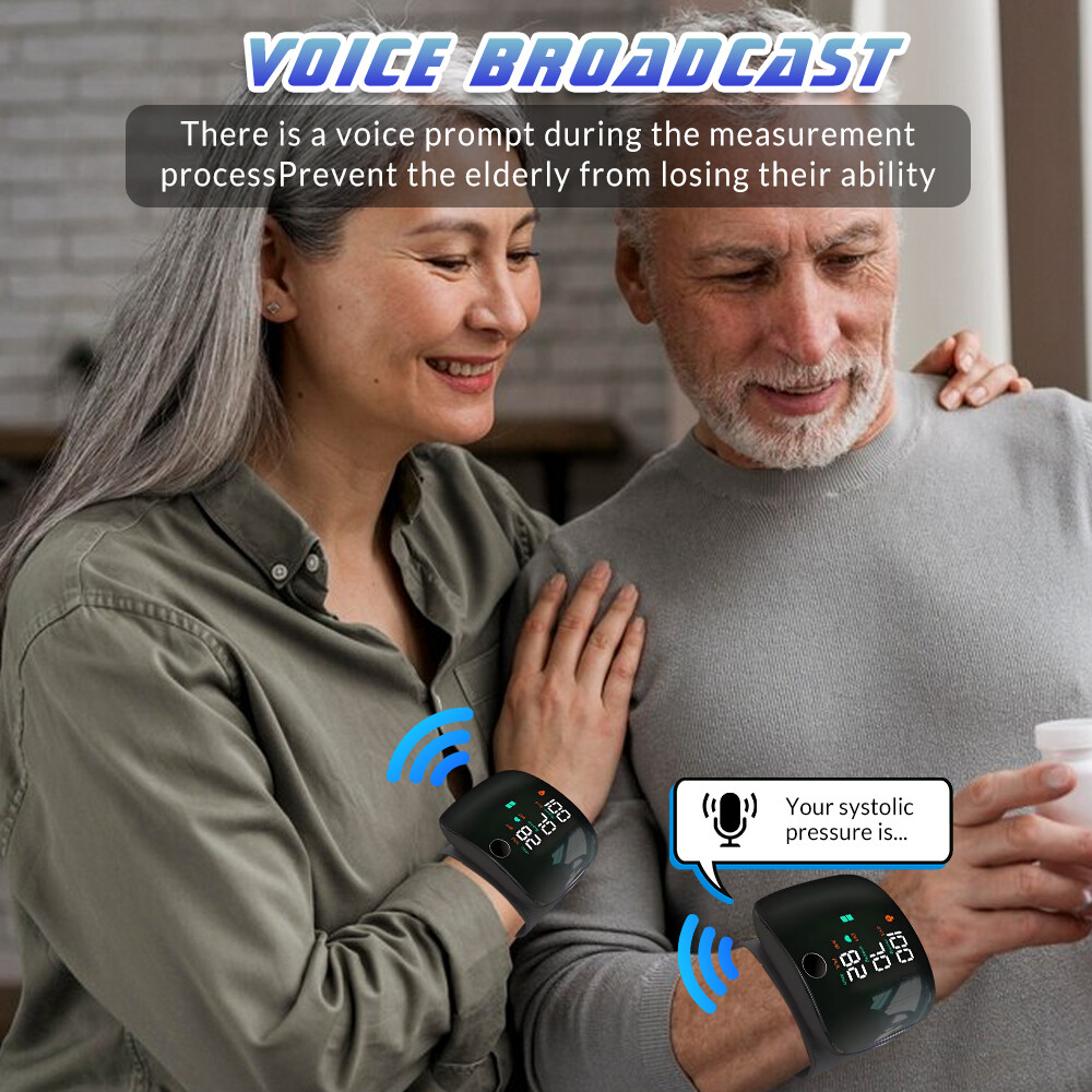 Wrist Blood Pressure Monitor Automatic BP Machine Digital Cuff Heart Rate LCD