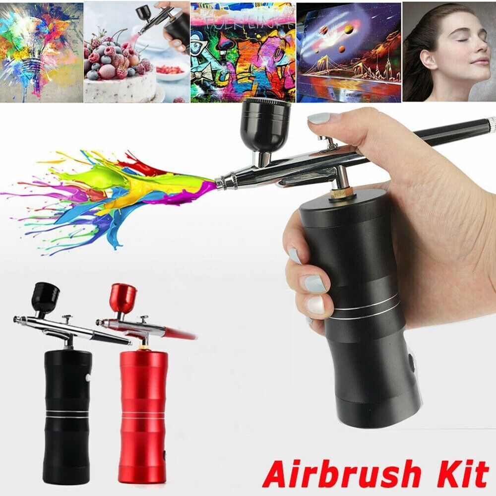 Portable Air Compressor Kit Airbrush Paint Spray Gun Nail Art Tattoo Airbrush US