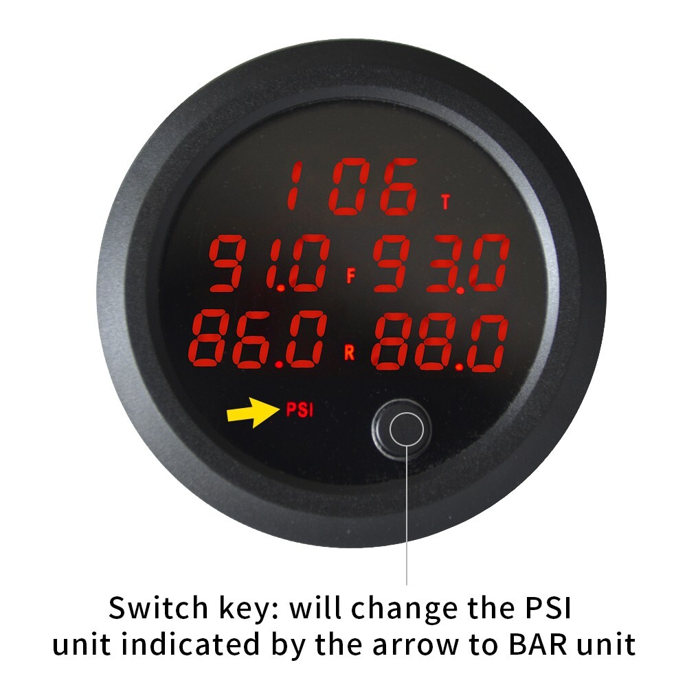 Air Ride Solenoid Valves + Switch Controller + 5 in 1 Display Air Pressure Gauge