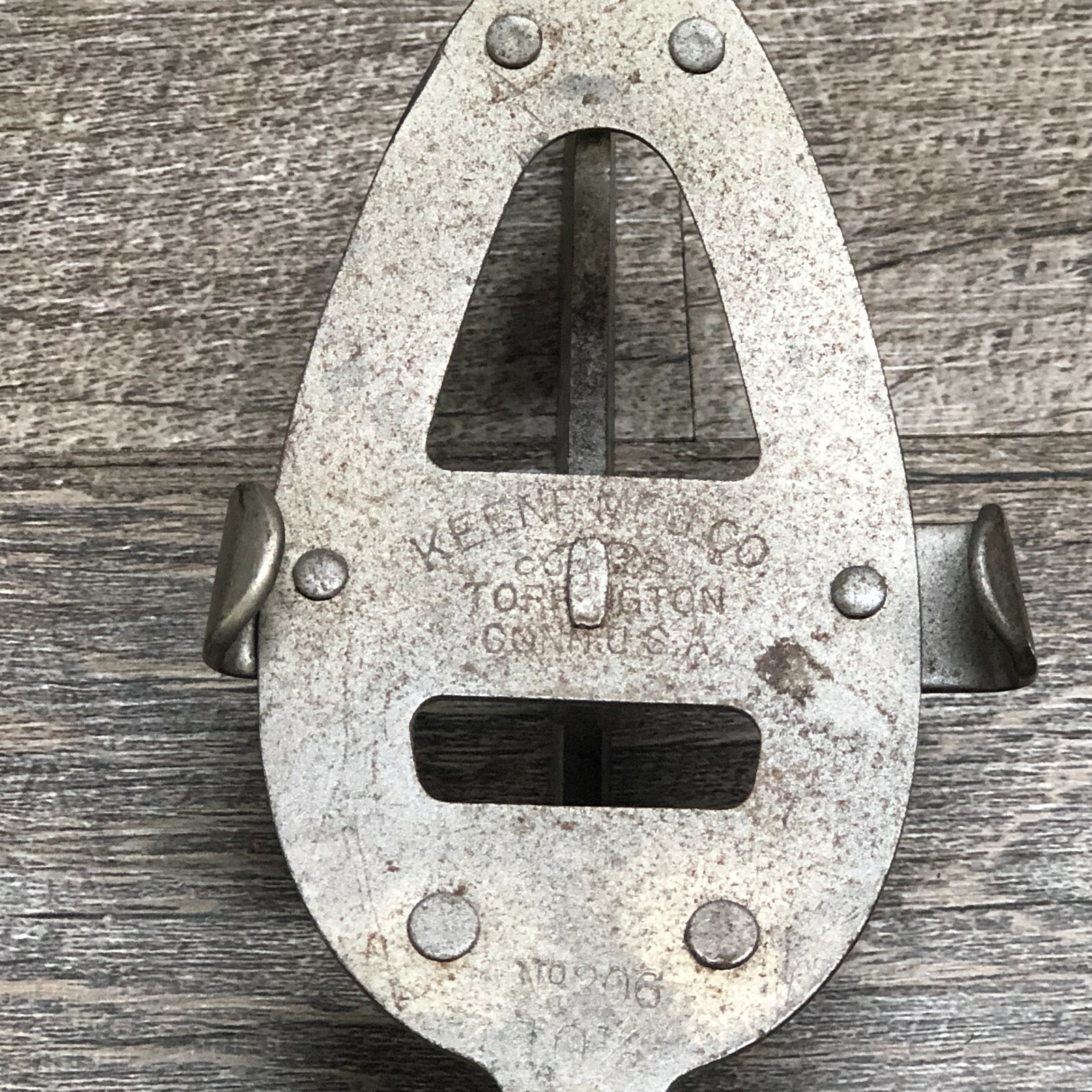 Vintage Keen MFG Co Adjustable Steel Ice Skates Size 10.5 No 206