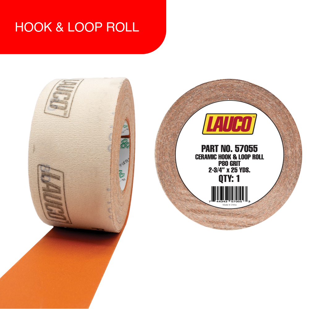 Premium Ceramic Grain Sanding Paper, Hook & Loop Sandpaper Roll 2.75” x 25 Yard
