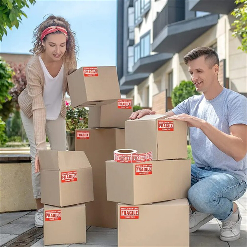 3000 Fragile Stickers 2x3 3x5 Fragile Label Sticker Handle With Care 500/roll