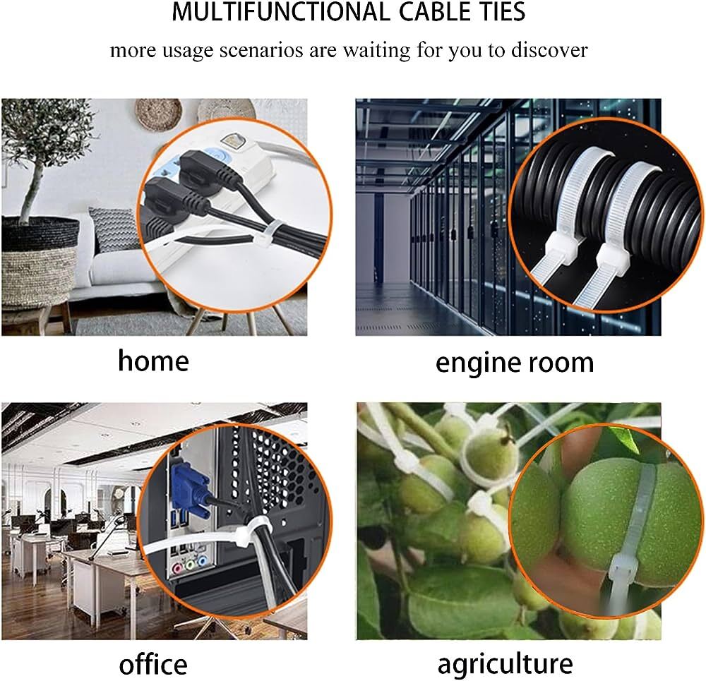 100 BLACK CABLE ZIP TIES Heavy Duty UV Resistant UL 4" 6" 8" 12" 15" 18" 24" 36"