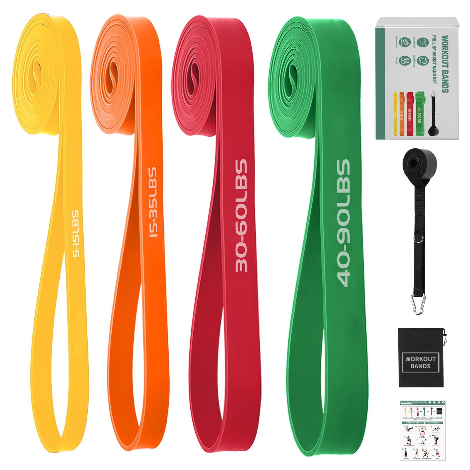 Resistance Bands,Exercise Bands,Workout Bands,Resistance Bands Set for Legs,P...