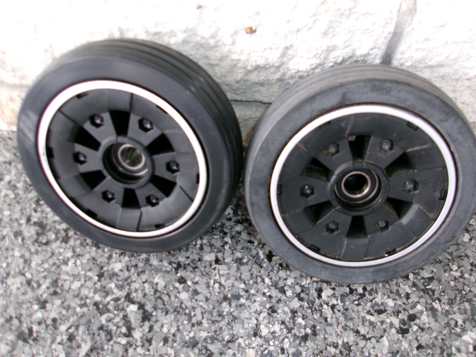 Pair of 6 x 2" Caster Wheels, for Jazzy Air 2 (tires may be discolored) #6173