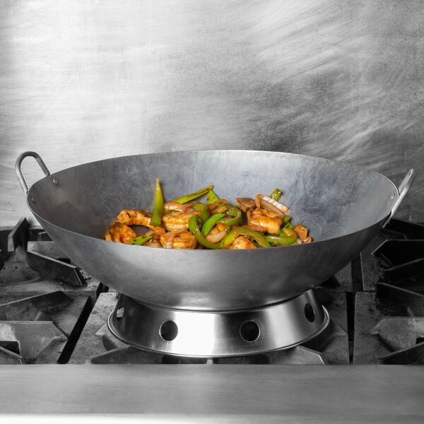 16" Hand Hammered Cantonese Wok Mandarin Carbon Steel Wok