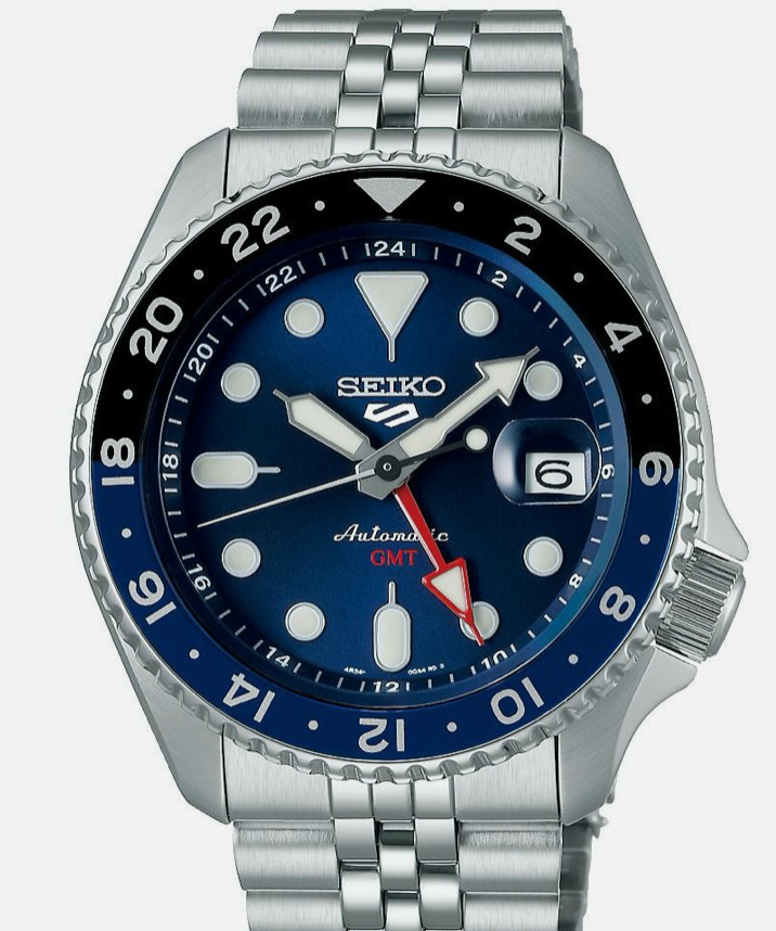Seiko 5 Five Sports SSK003 SKX GMT Automatic Watch 100m Blue Dial SSK003K1