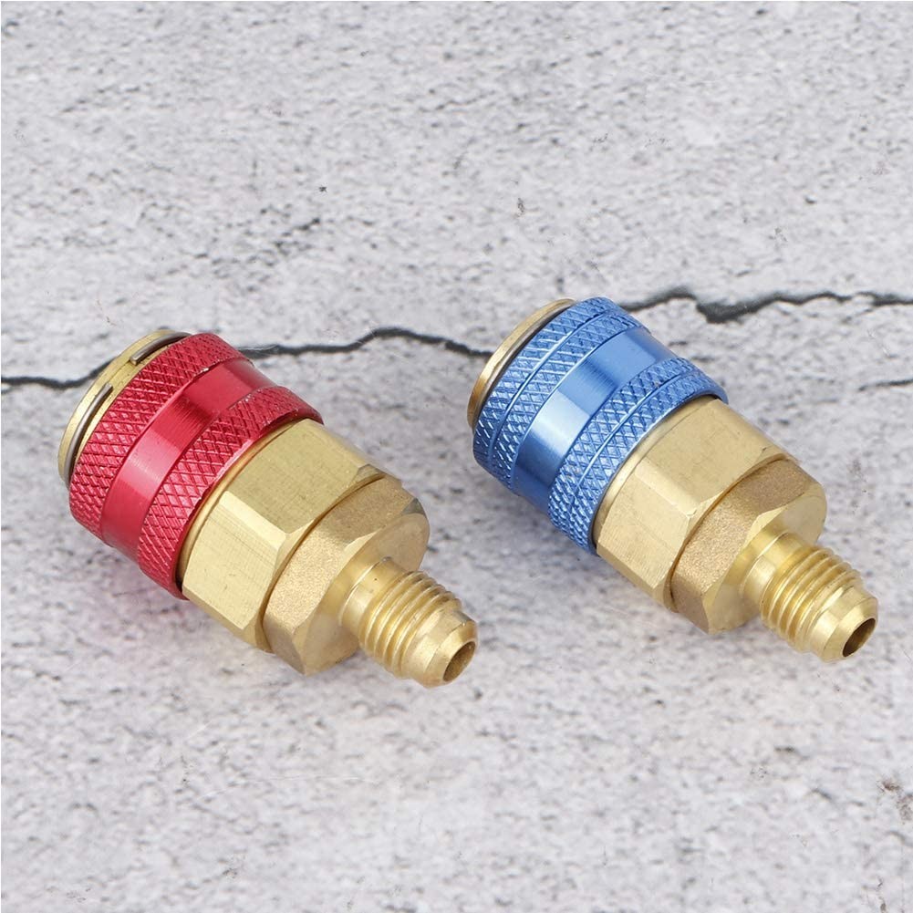 A/C R134a Quick Coupler Adapter Car High & Low Side HVAC SAE Male Flare Fitting