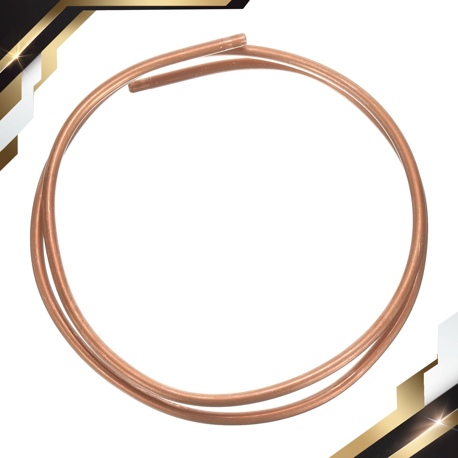 Copper Tube 3/16" OD x 3Ft 1/64" T Refrigeration Pipe Seamless Hollow Metal Soft