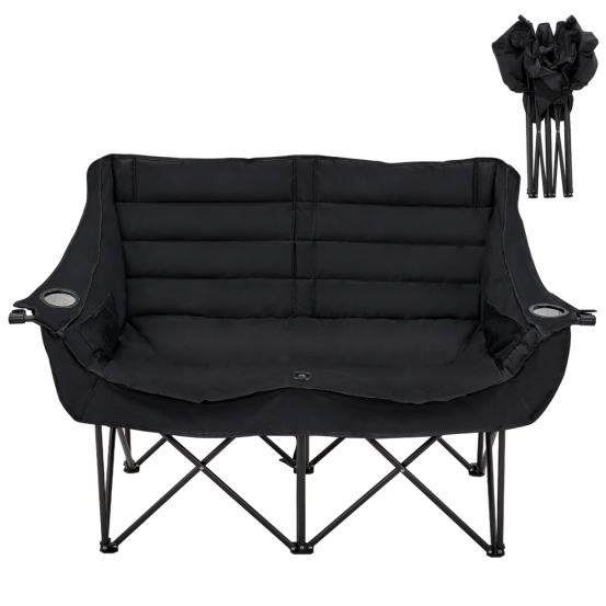 NAIZEA Oversized Fold Up Double Camping Chair 2 Person Camping Chair Loveseat