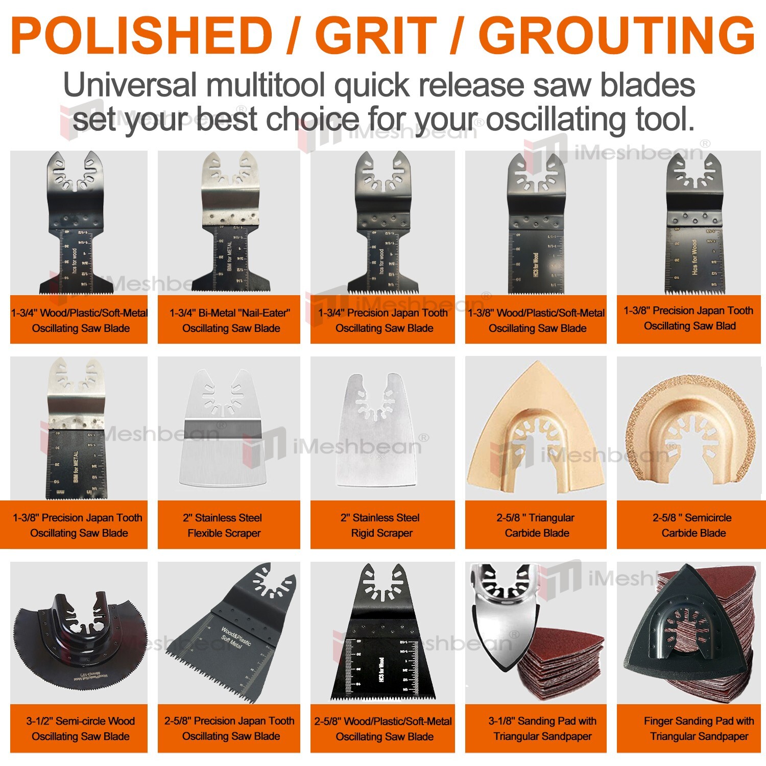 240Pcs Oscillating Multitool Saw Blade Tools For Dewalt Ridgid Makita Milwaukee