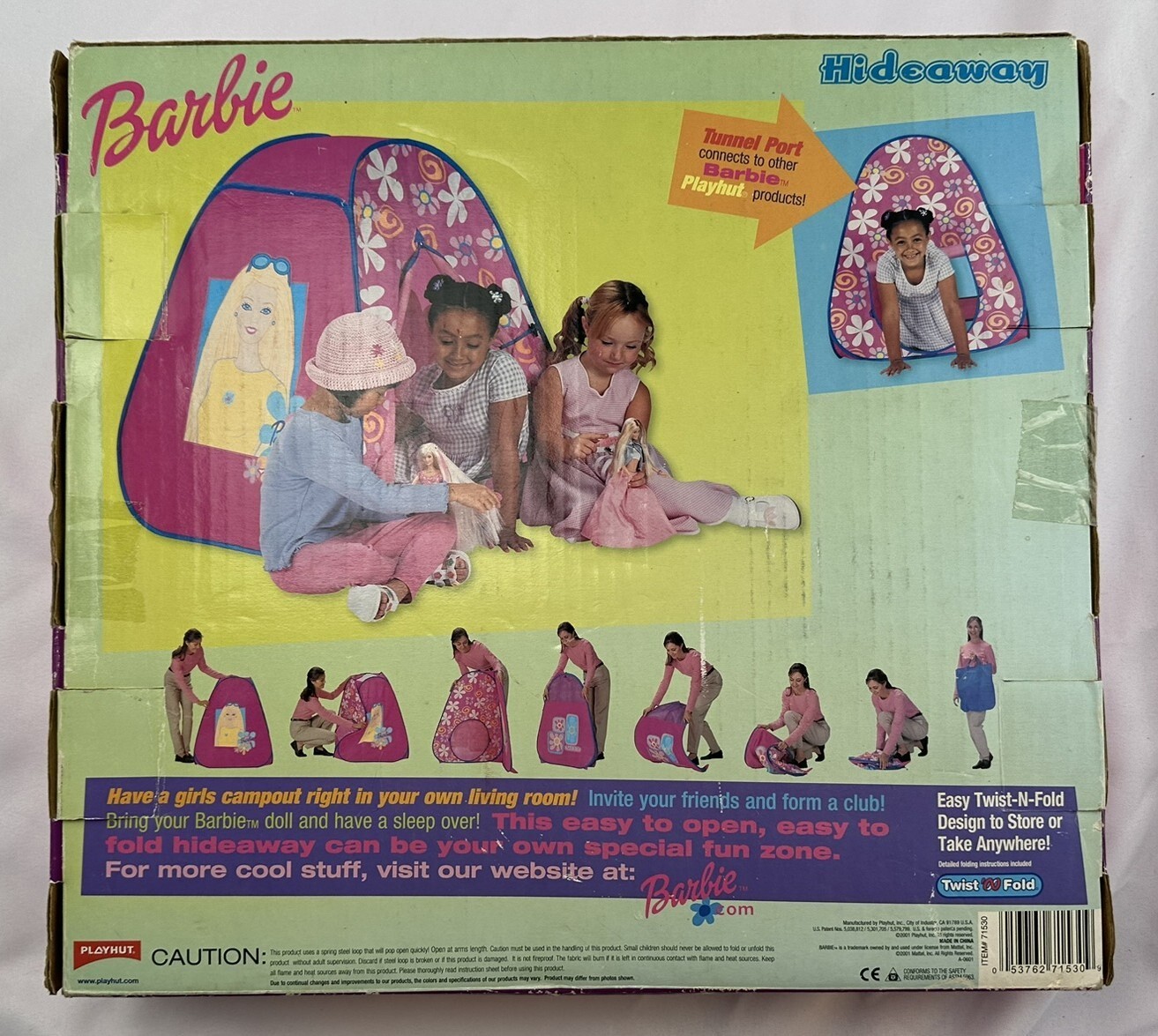 2001 Barbie Hideaway Childsize Tent for Indoor Use Brand New FREE SHIPPING