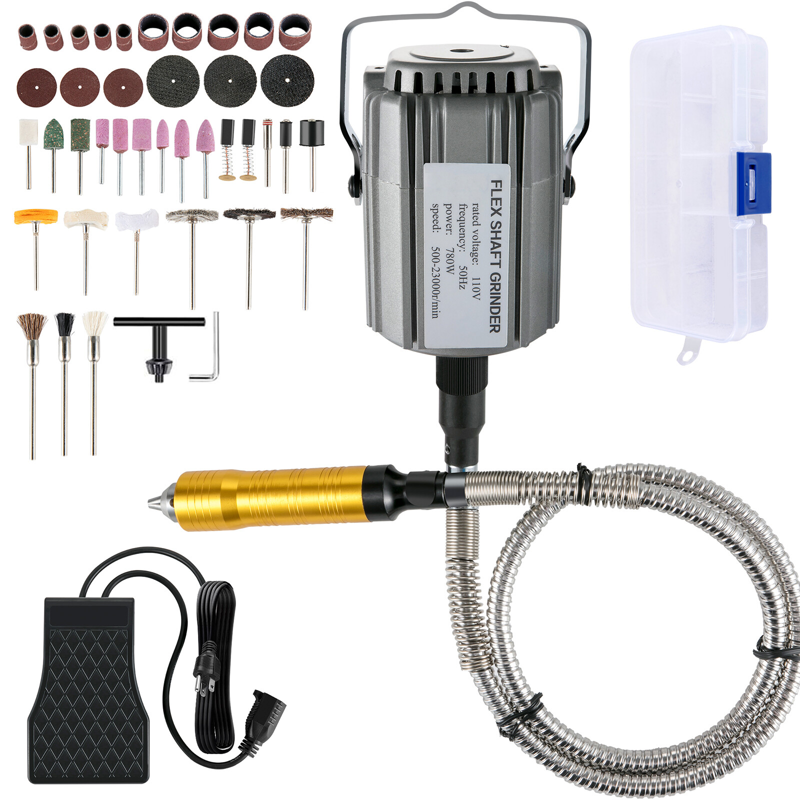 Uimoso 780W Rotary Flex Shaft Grinder Hanging Grinding Carver Electric Tool Kits