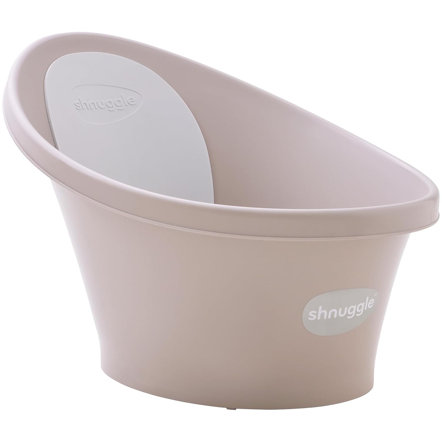 Shnuggle Newborn Baby Bath | Built in Support Bump and Soft Backrest - Taupe