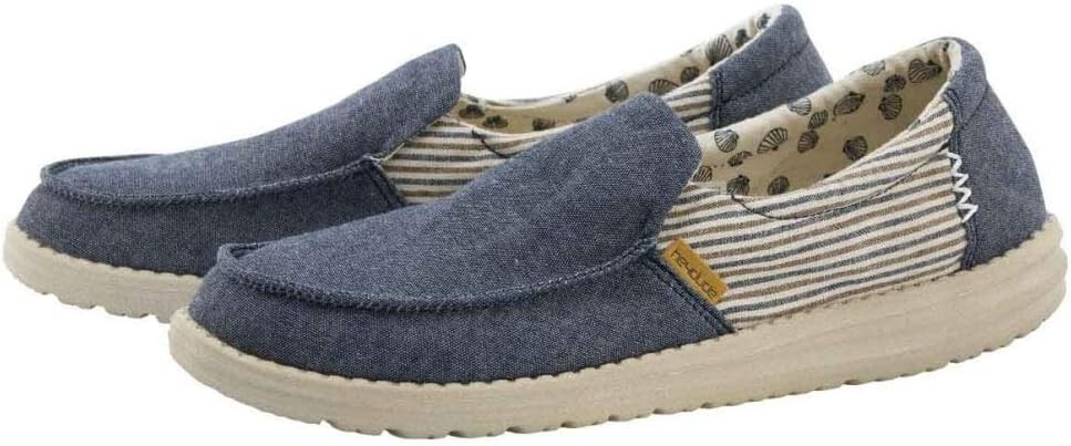 Hey Dude Women's Misty Blue Barbados Slip-On Loafers Shoes - Size 6