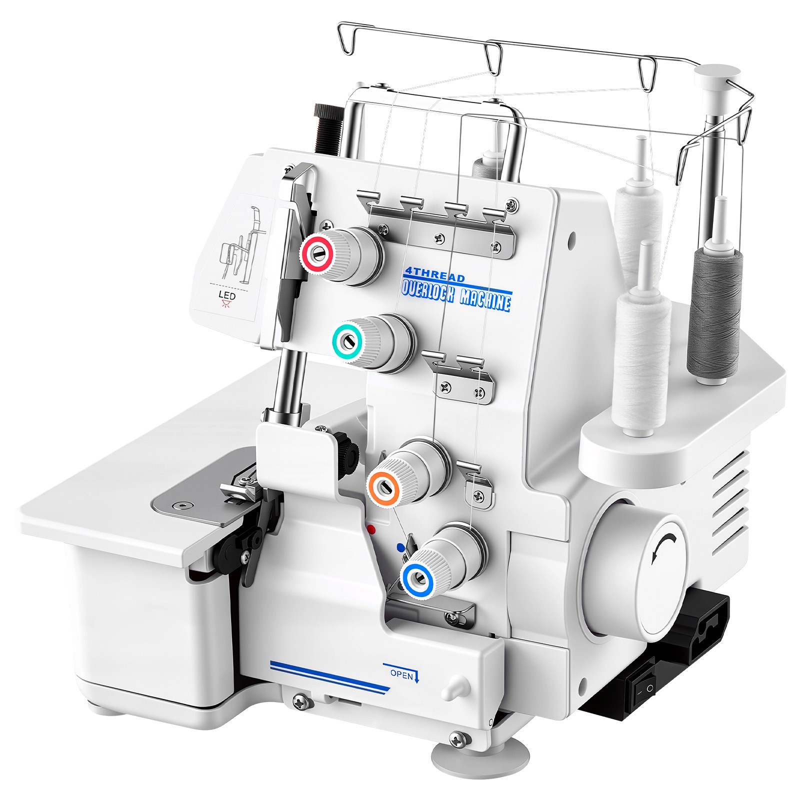 Uimoso Serger Overlock Sewing Machine with 3-4 Thread Options, 1250 SPM