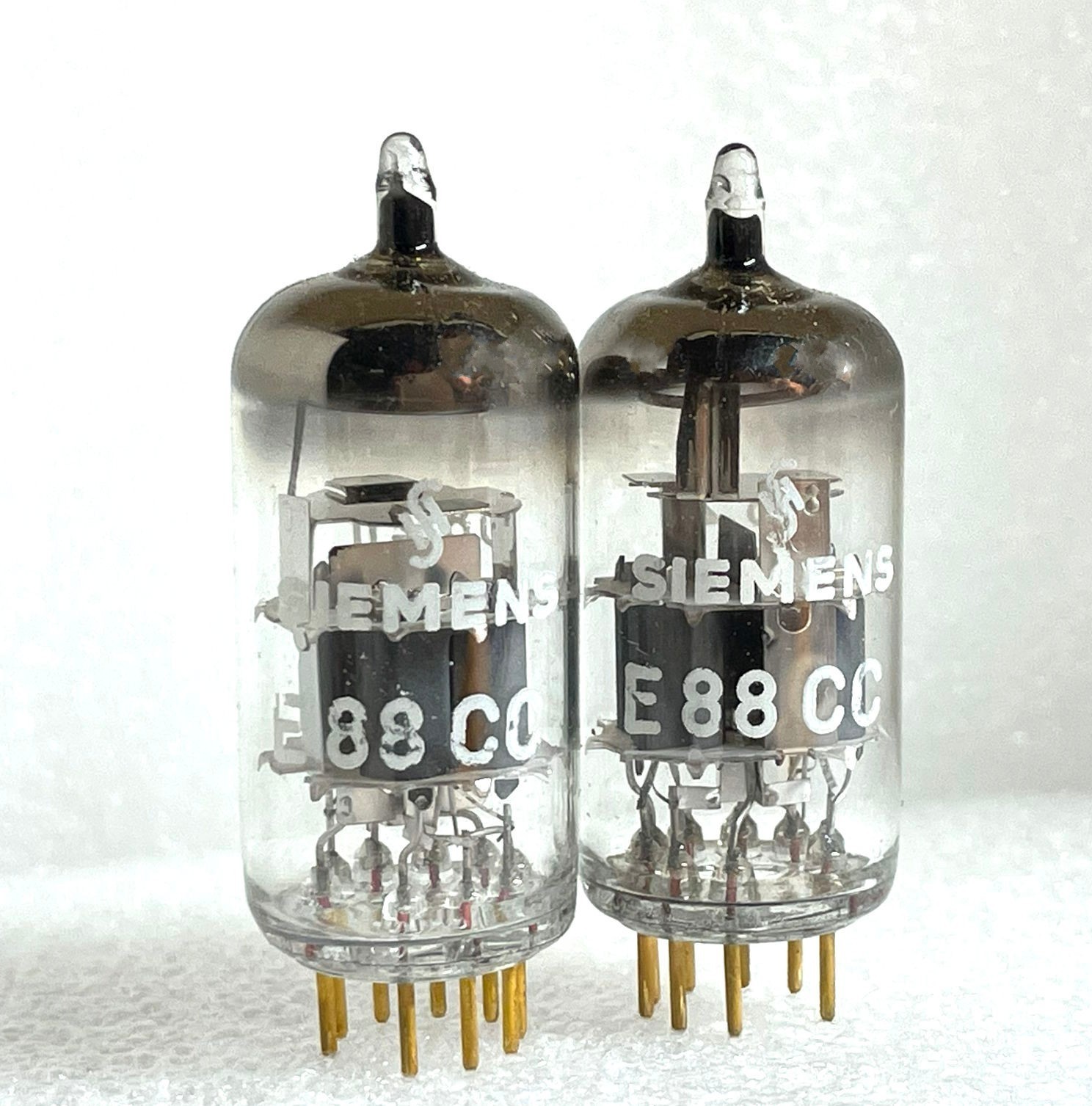 2 NOS tubes E88CC 6922 Siemens Munich 1963 "A3 8C" matched pair Lot08 211