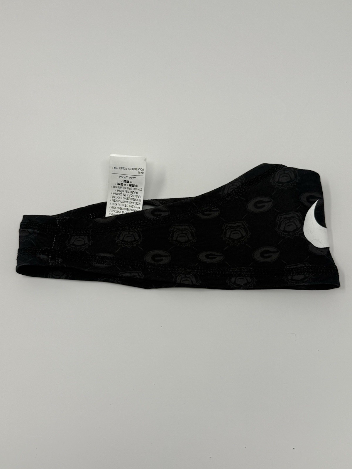 Georgia Bulldogs Football Team Issued Nike Black Wrap Headband One Size Used