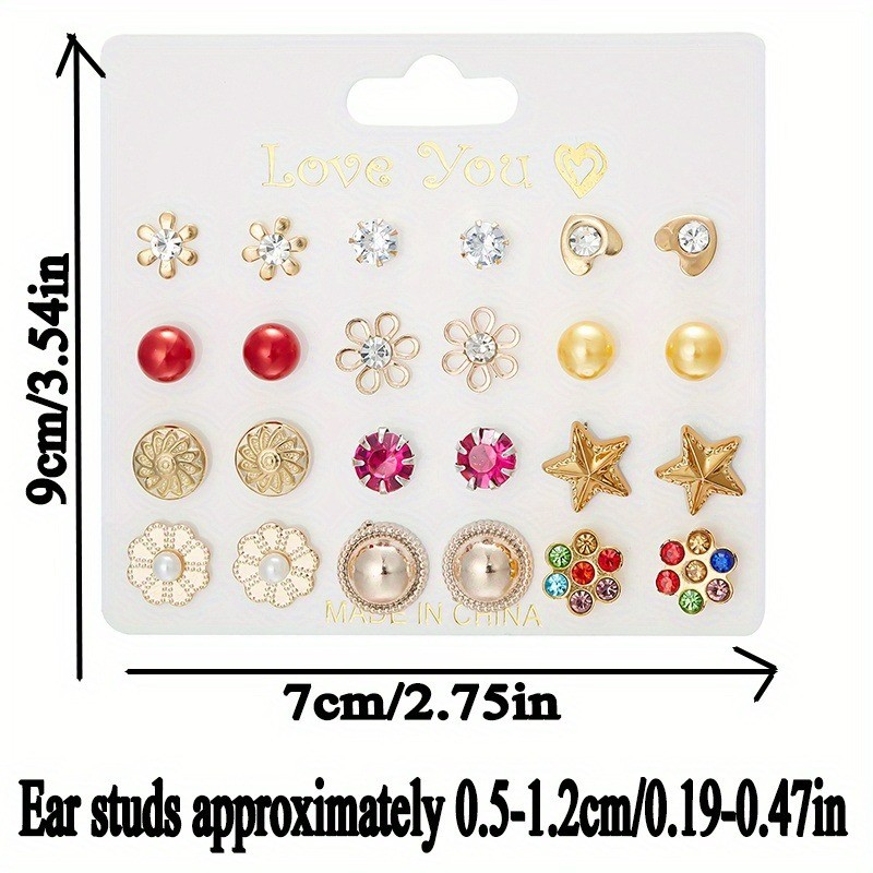 Wholesale Lot of 120 Pairs of Assorted Cute Stud Earrings New Bling Glam Gifting