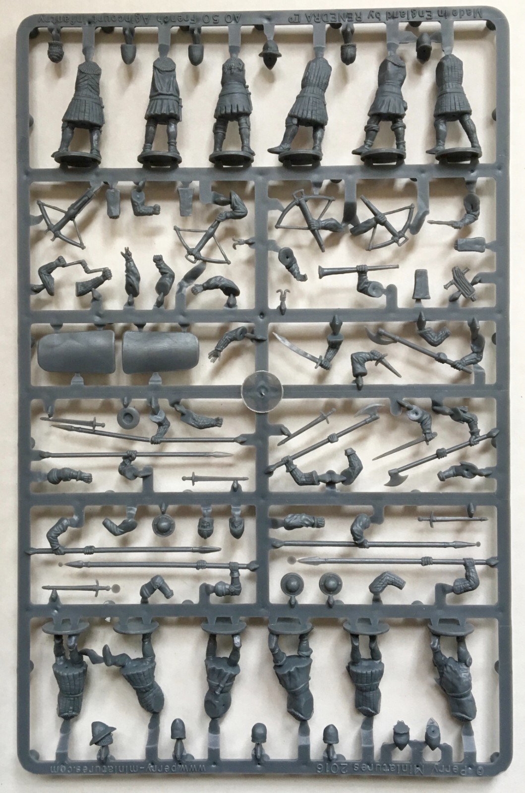 Perry Agincourt French Army 1415 - 1429 Infantry • 1 Sprue • 12 Minis