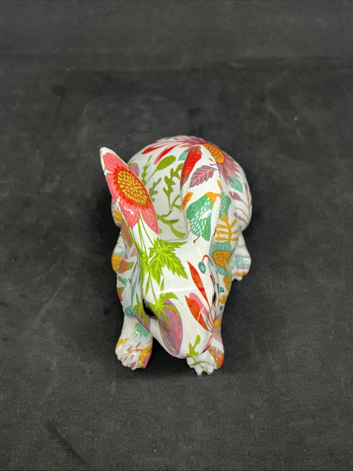 NEW Vintage Easter Floral Bunny Rabbit Resin Spring Decor