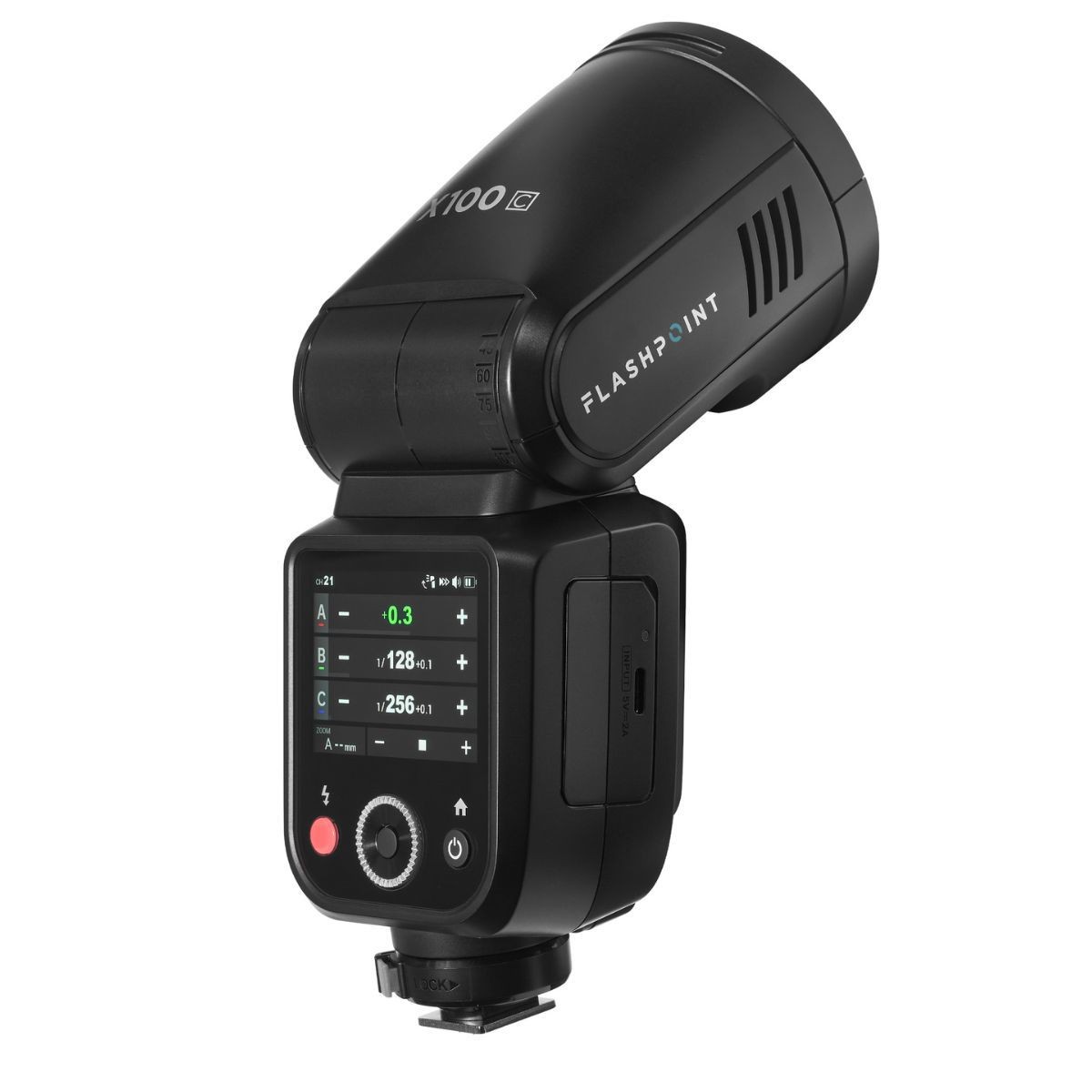 Flashpoint X100 TTL R2 On Camera Li-on Round Head Flash For Canon, Godox V100 C