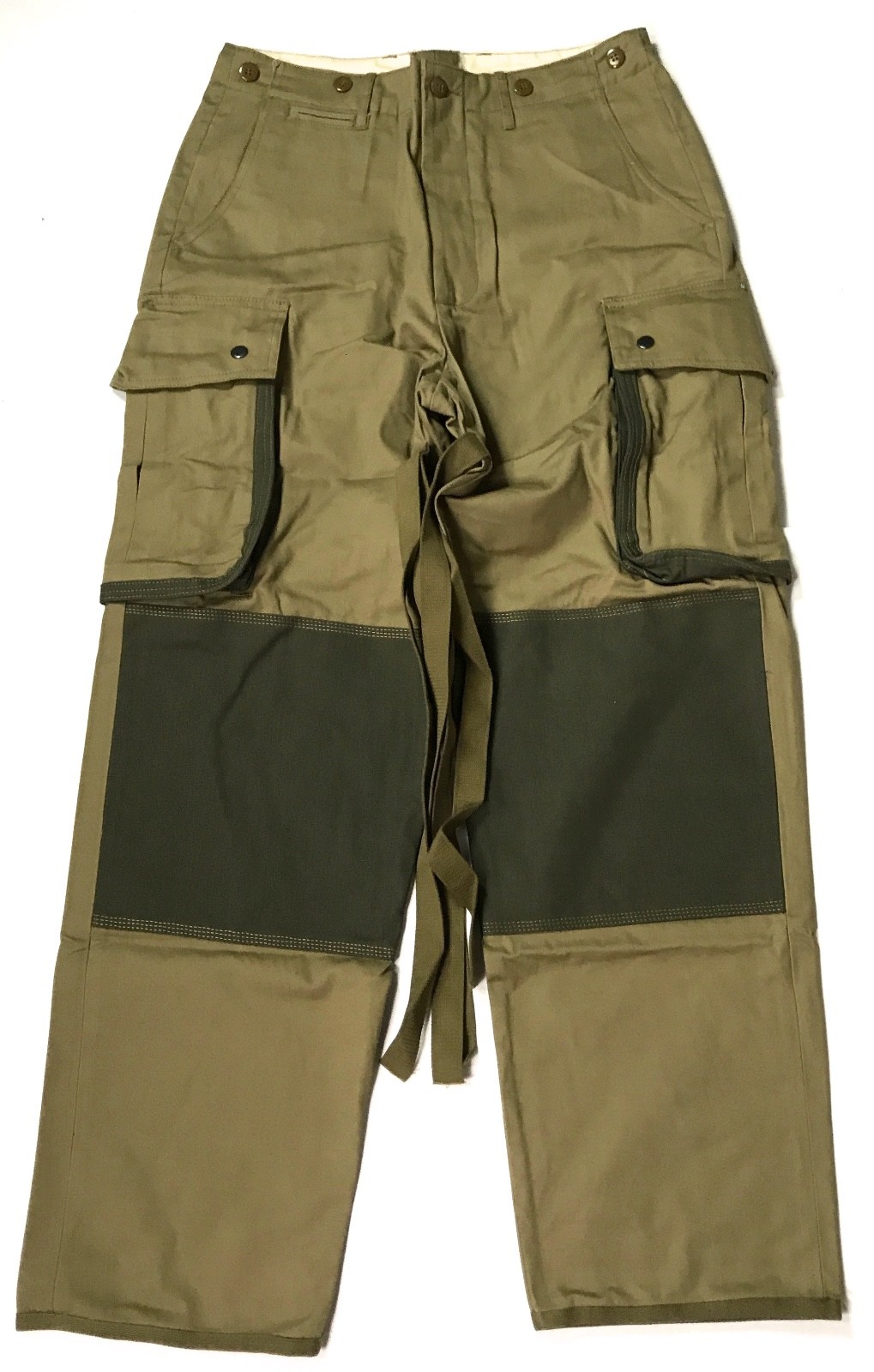 WWII US AIRBORNE PARATROOPER M42 REINFORCED JUMP TROUSERS-LARGE