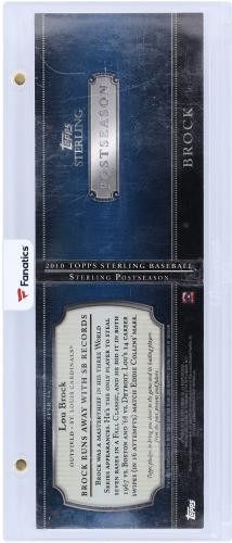 Lou Brock St. Louis Cardinals 2010 Topps Sterling Booklet #SPSR-14 #10/10 Card