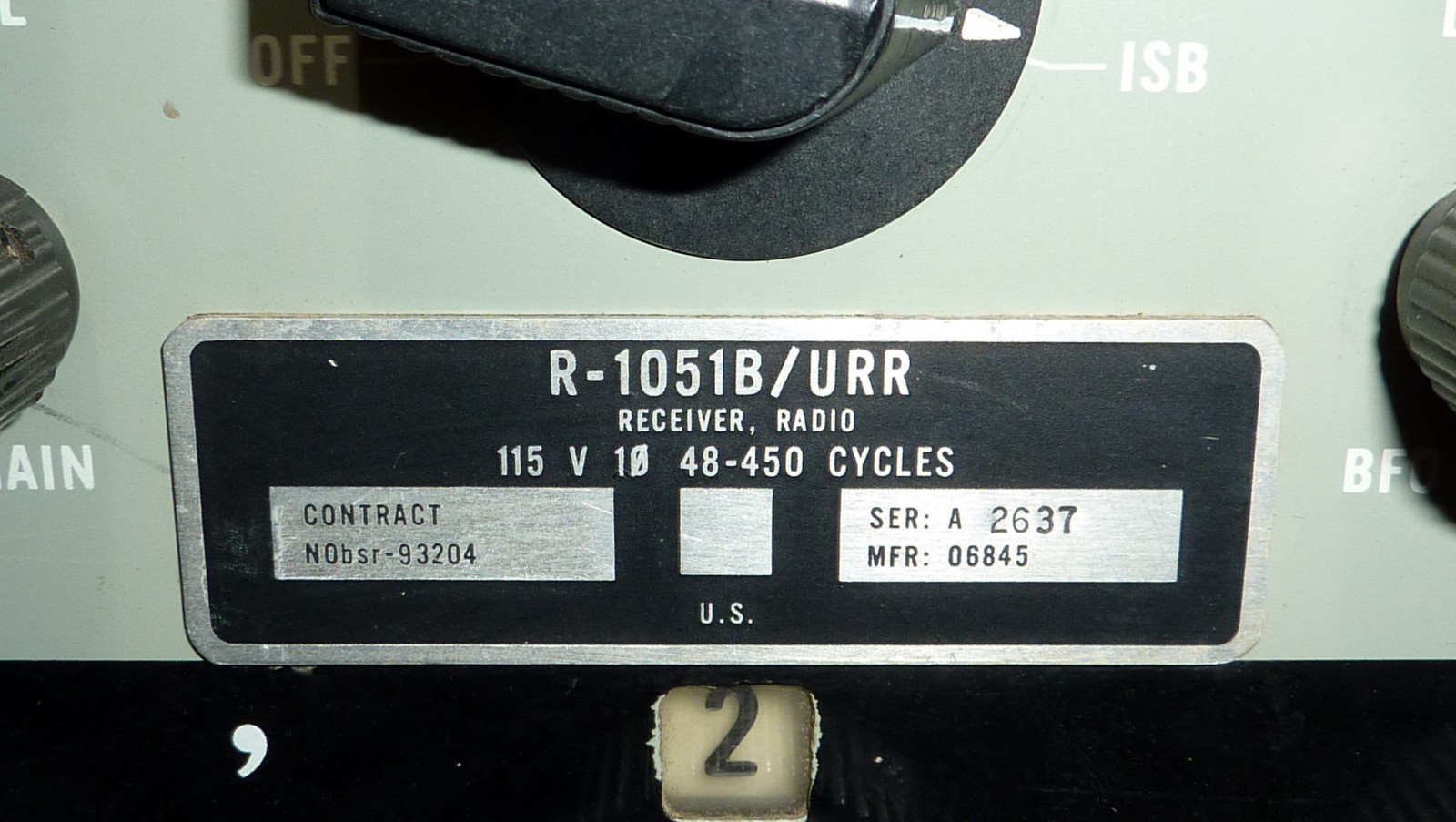 Raytheon R-1051B/URR Radio Receiver