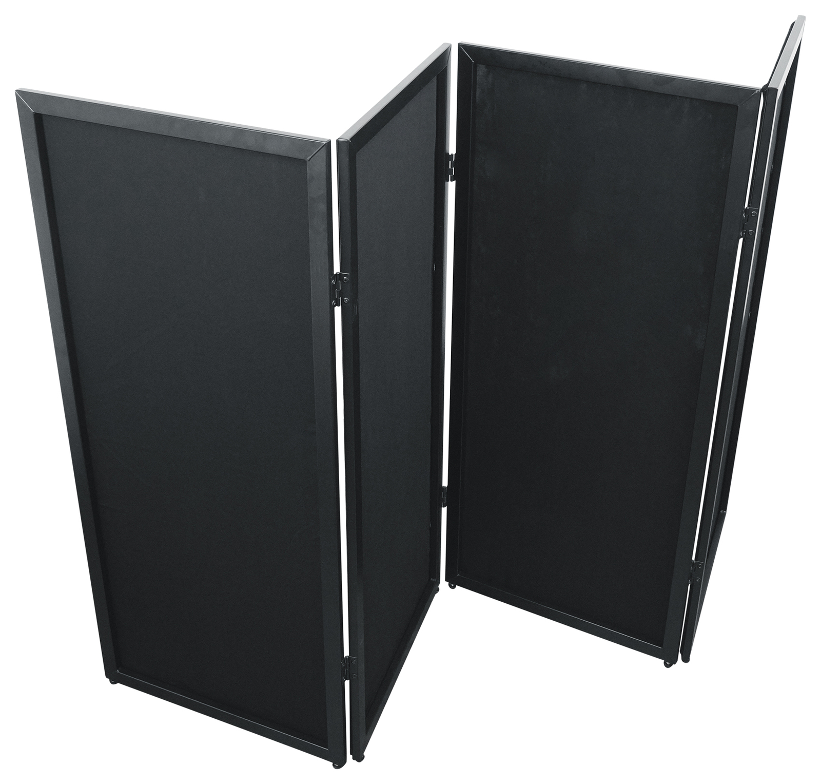 Rockville RFSSB Black DJ Event Facade 80" x 44" Steel Frame Booth+Travel+Scrim