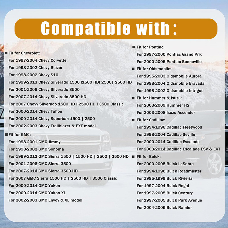 2PCS HVAC Heater Air Blend Door Actuator for Chevy Silverado GMC Sierra 604-106