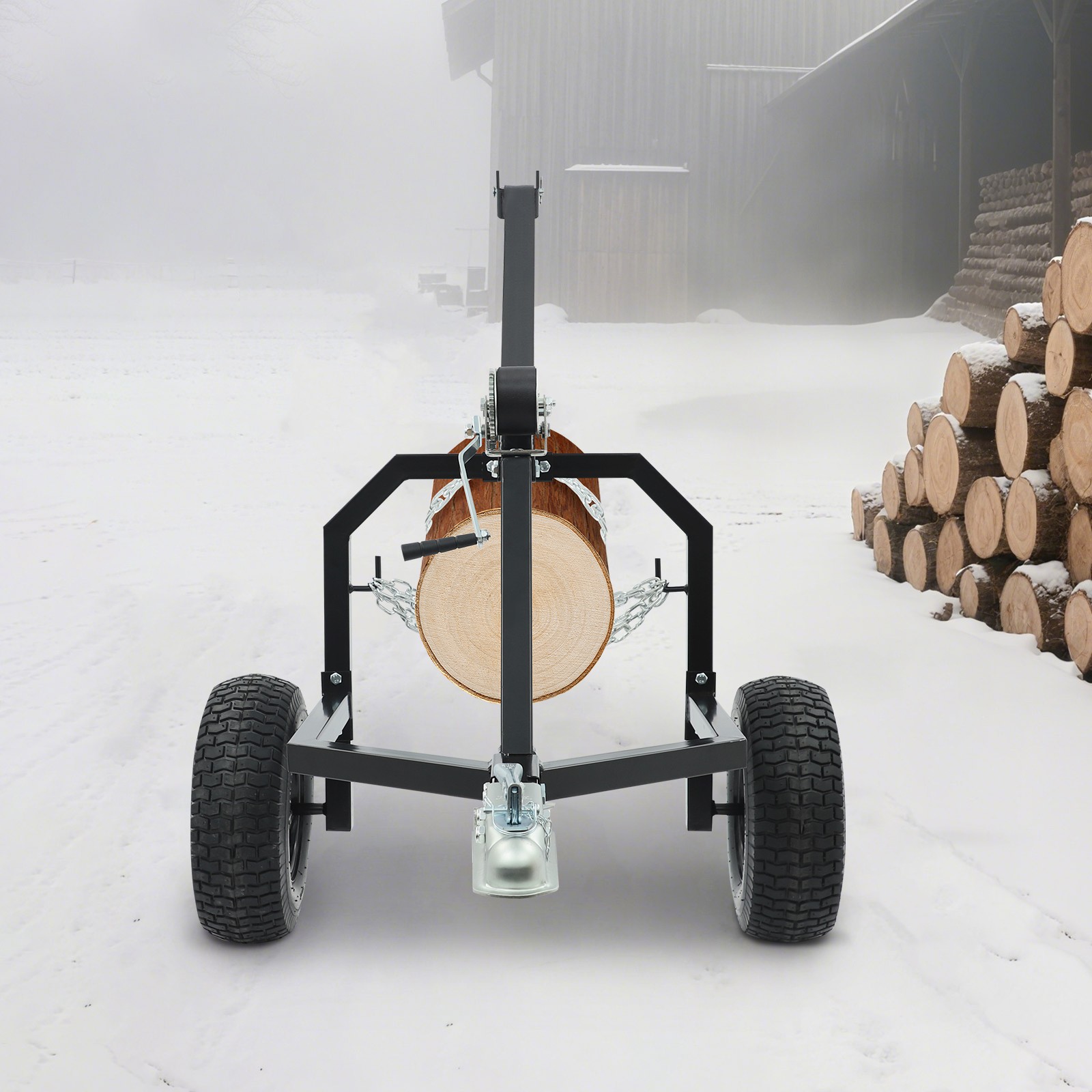 Heavy Log Skidder Logging Trailer Transporting Cart Trolley Log Skidding Cart