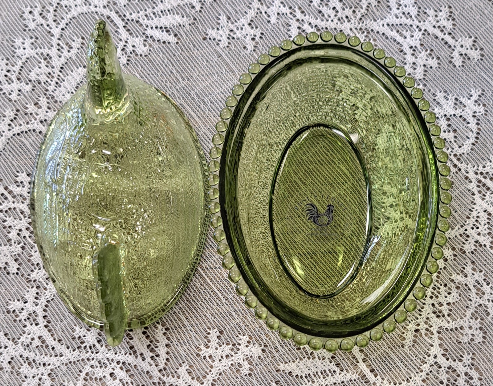 SET OF 3 Hen On Nest Roses Closet W/ Box & Sticker Limited # Small Indiana Style