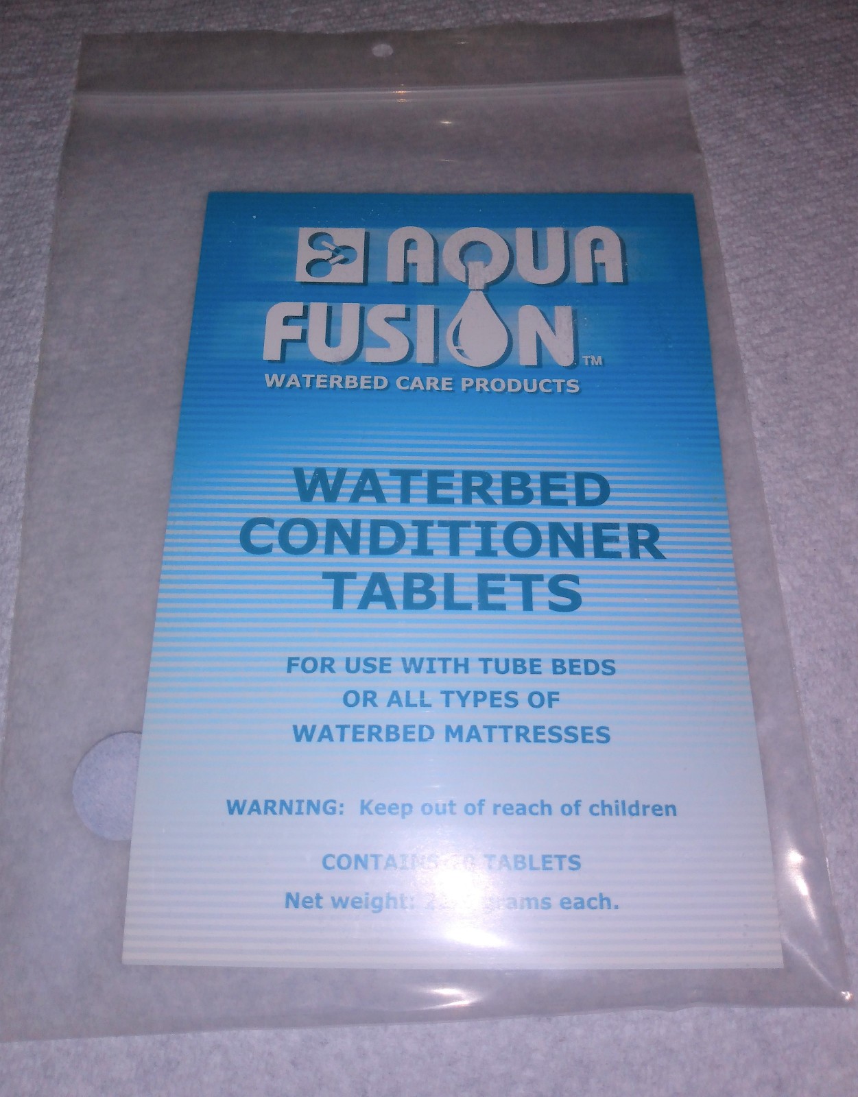 Aqua Fusion Waterbed Tube Tablets