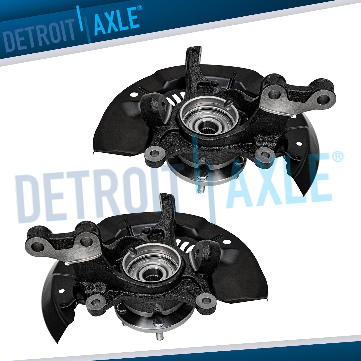 For 2011-2017 Toyota Sienna FWD Pair Front Steering Knuckles Wheel Hub Bearing