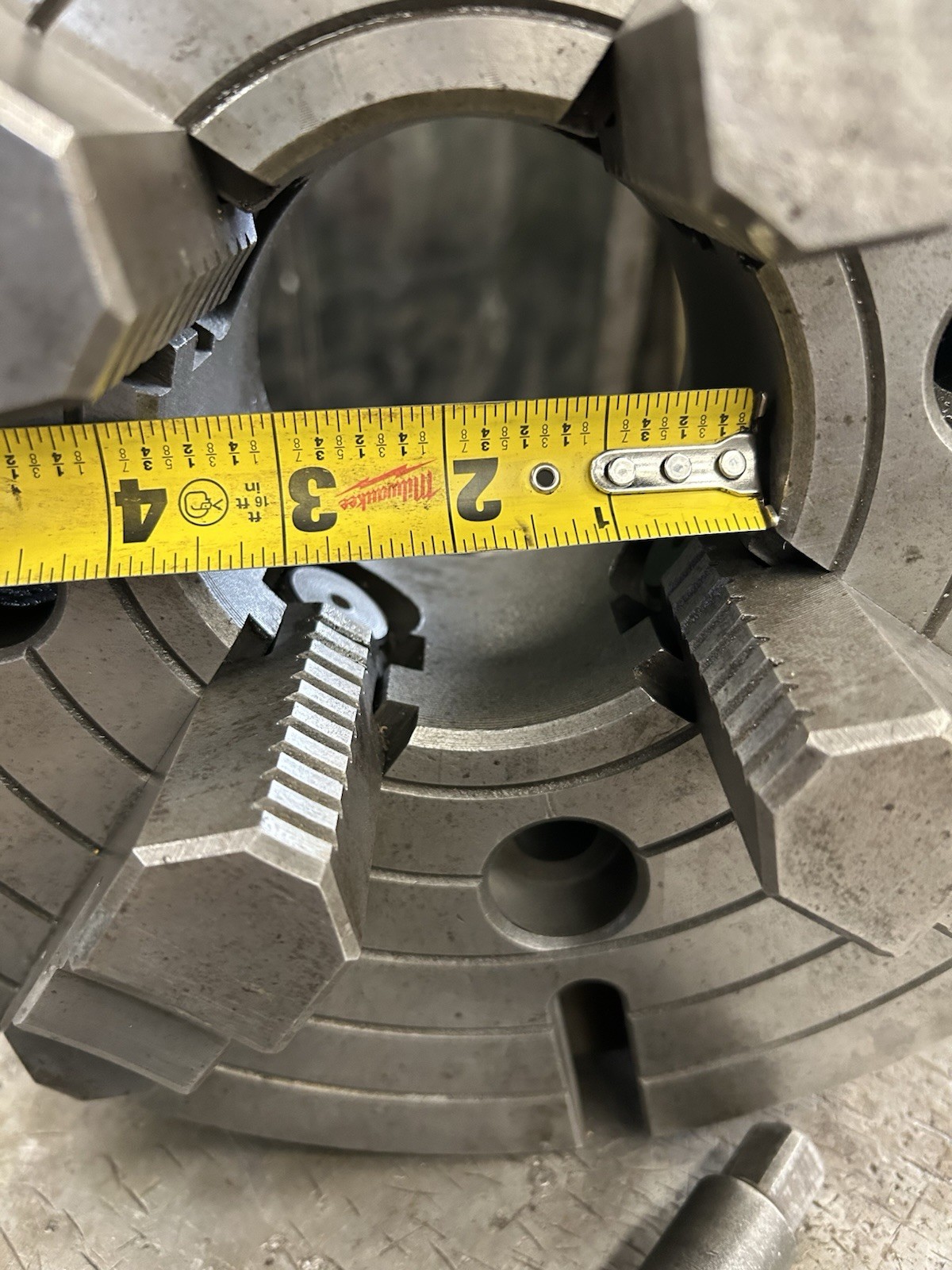 12” 4 Jaw Independent Phase II 2 Lathe Chuck Plain Back